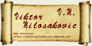 Viktor Milošaković vizit kartica